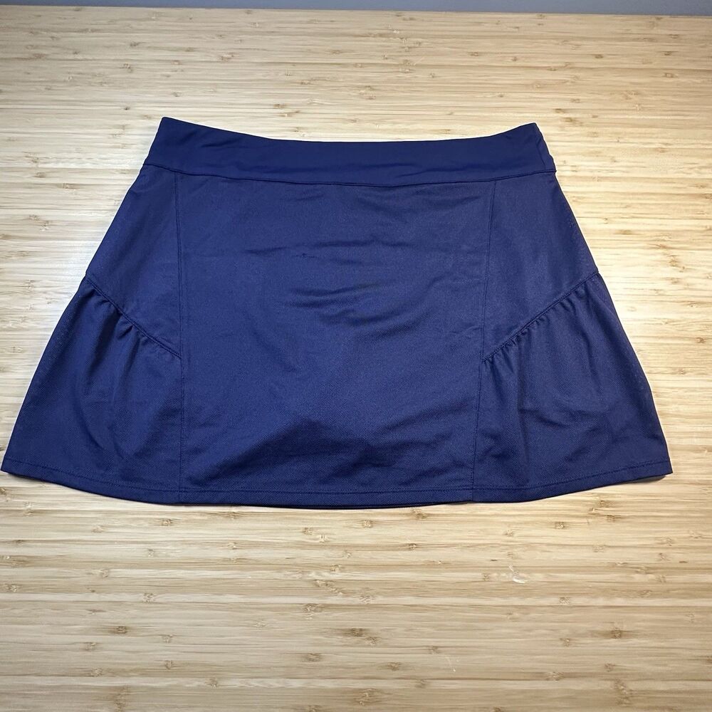 Lillie Green Golf Pickleball Skort Blue Tennis Lined Mesh Women M Ruched Sporty